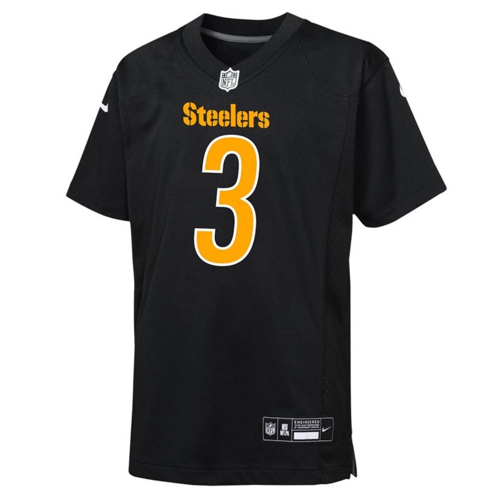 Nike Youth Black and Gold Pittsburgh Steelers #3 Game Jersey